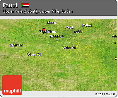 Satellite Panoramic Map of Fauel