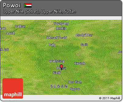 Satellite Panoramic Map of Powoi