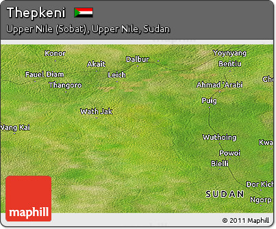 Satellite Panoramic Map of Thepkeni