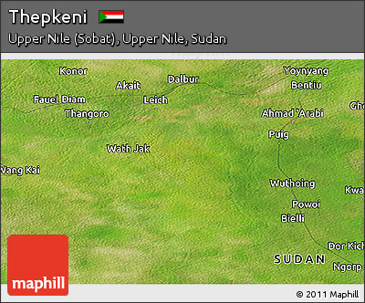 Satellite Panoramic Map of Thepkeni