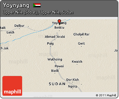 Shaded Relief Panoramic Map of Yoynyang
