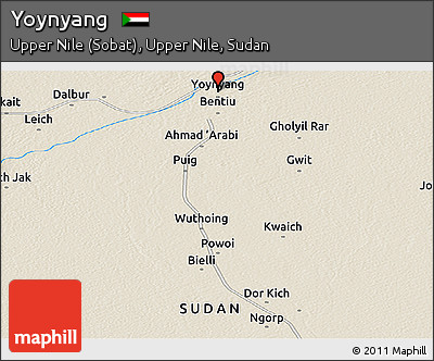 Shaded Relief Panoramic Map of Yoynyang