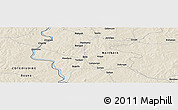 Shaded Relief Panoramic Map of the area around 9° 4' 52" N, 2° 28' 30" W