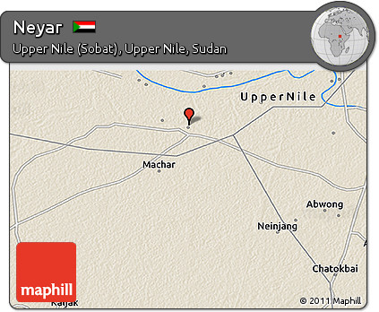 Shaded Relief 3D Map of Neyar