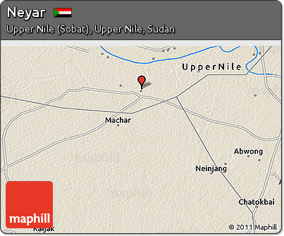 Shaded Relief 3D Map of Neyar