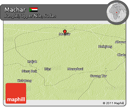 Physical Panoramic Map of Machar