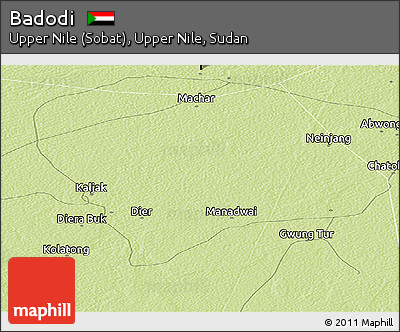 Physical Panoramic Map of Badodi