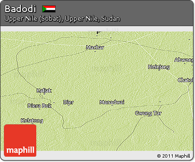 Physical Panoramic Map of Badodi