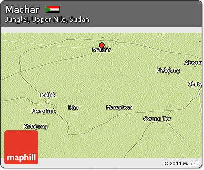 Physical Panoramic Map of Machar