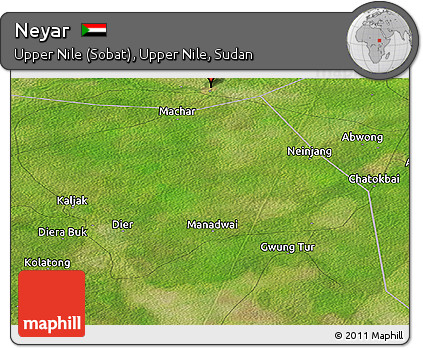 Satellite Panoramic Map of Neyar