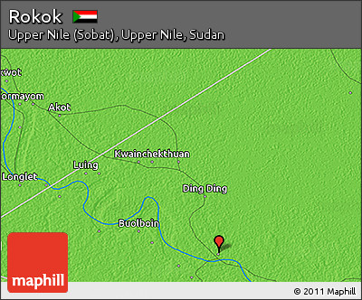 Political 3D Map of Rokok