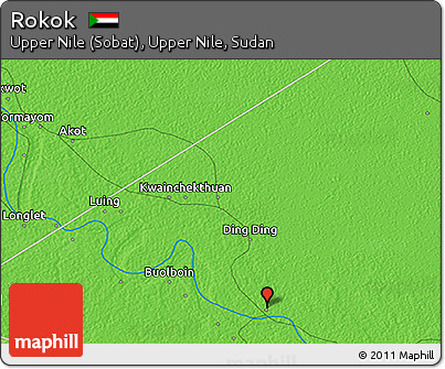 Political 3D Map of Rokok