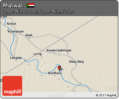 Shaded Relief 3D Map of Malwal