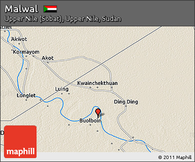 Shaded Relief 3D Map of Malwal