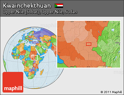Political Location Map of Kwainchekthuan