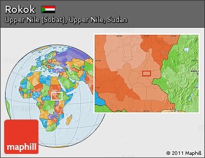 Political Location Map of Rokok