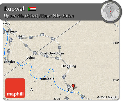 Shaded Relief Map of Rupwal