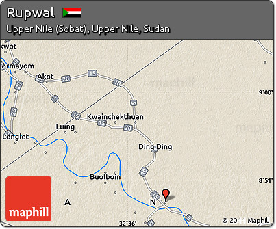 Shaded Relief Map of Rupwal