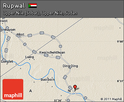 Shaded Relief Map of Rupwal