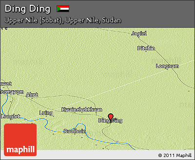 Physical Panoramic Map of Ding Ding