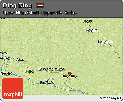 Physical Panoramic Map of Ding Ding