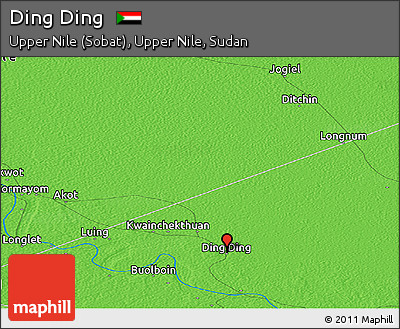 Political Panoramic Map of Ding Ding