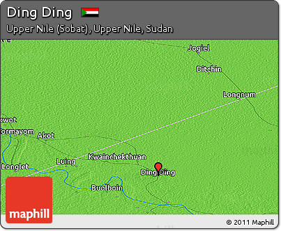Political Panoramic Map of Ding Ding