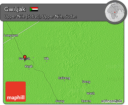 Political 3D Map of Gwiljak