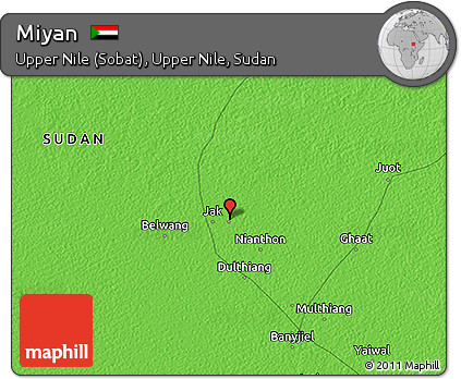 Political 3D Map of Miyan