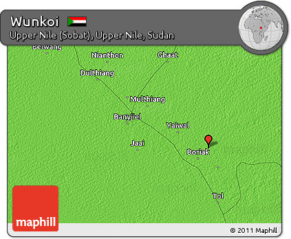 Political 3D Map of Wunkoi