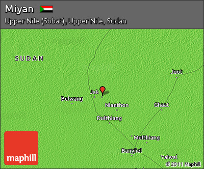 Political 3D Map of Miyan