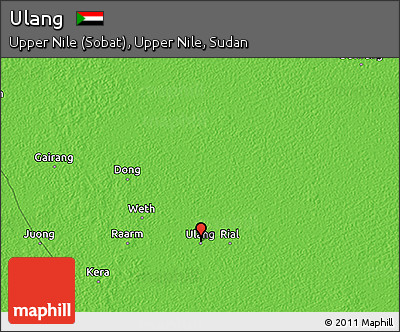 Political 3D Map of Ulang
