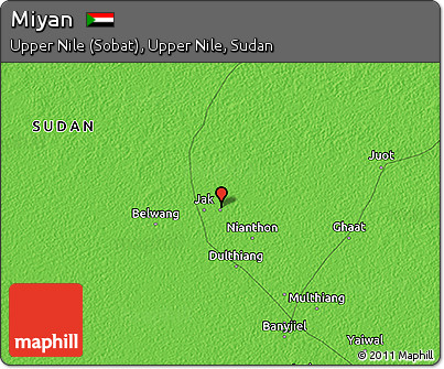 Political 3D Map of Miyan