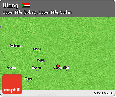 Political 3D Map of Ulang