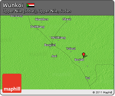 Political 3D Map of Wunkoi