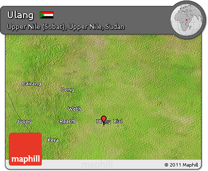 Satellite 3D Map of Ulang