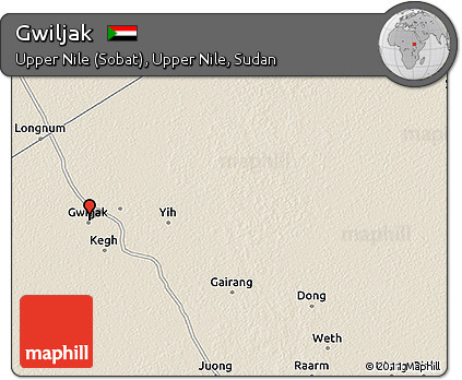 Shaded Relief 3D Map of Gwiljak