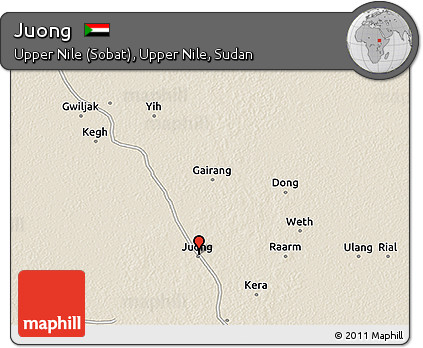 Shaded Relief 3D Map of Juong