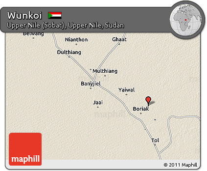 Shaded Relief 3D Map of Wunkoi