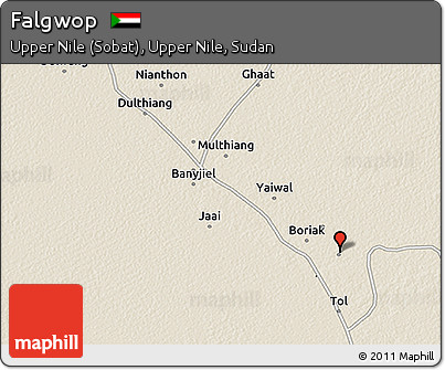 Shaded Relief 3D Map of Falgwop