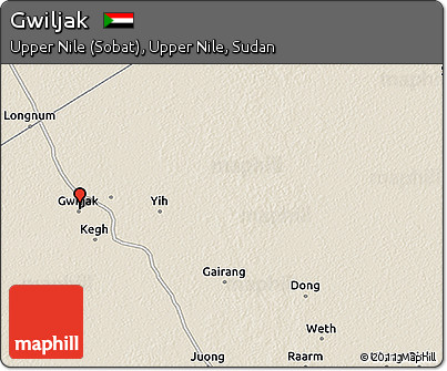 Shaded Relief 3D Map of Gwiljak
