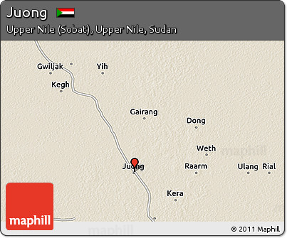 Shaded Relief 3D Map of Juong