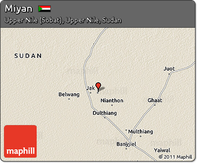 Shaded Relief 3D Map of Miyan