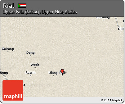 Shaded Relief 3D Map of Rial