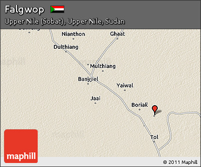 Shaded Relief 3D Map of Falgwop