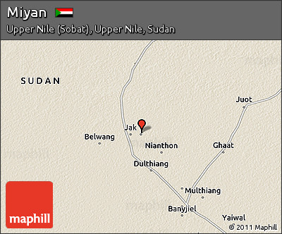 Shaded Relief 3D Map of Miyan