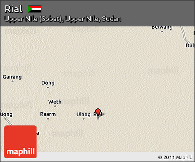 Shaded Relief 3D Map of Rial
