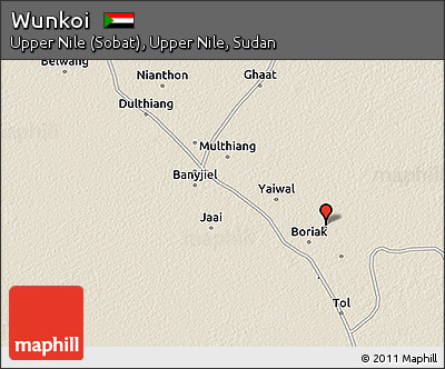Shaded Relief 3D Map of Wunkoi