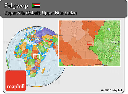 Political Location Map of Falgwop