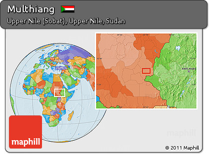 Political Location Map of Multhiang